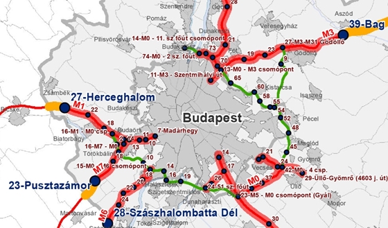 térkép budapest m0 Fizetős M0 és egyéb utak térkép! – Hírközpont, friss hírek 2018 térkép budapest m0